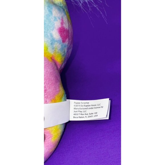 Puppy Surprise Rainbow Tie Dye Plush Dog with 3 Puppies 1 Barks Just Play 2016 - Picture 10 of 16